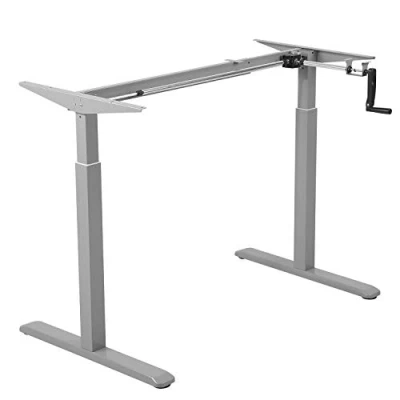 Image of Maclean MC 790 Desk Frame Office Table Manual Height Adjustable Up to 60kg Max. 120cm Adjustment Sit or Stand Work Place