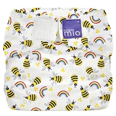 Image of Bambino Mio, Miosolo Classic All in One Reusable Nappy, Eco Chemical Free Nappy (Honeybee hive, Size)