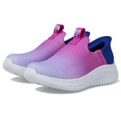 Image of Skechers Ultra FLEX Trainers for kids, Size: 4, Navy/purple Textile