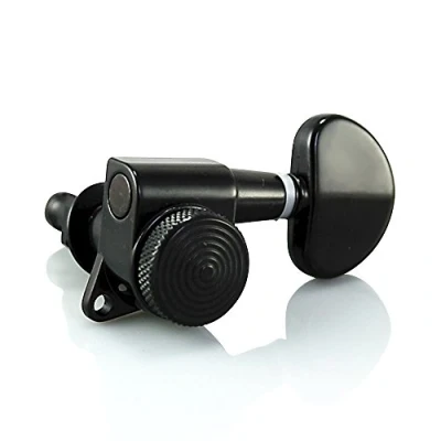 Image of VANSON Tuners/Machine Heads V03SP Black LOCKING 3 a side 19:1 Gear Ratio for Les Paul, SG, ES, PRS, Schecter, Ibanez (Black)