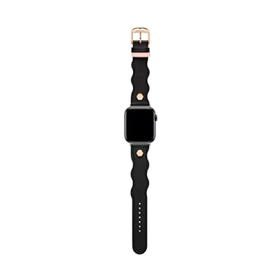 Image of Ted Baker Wavy Leather Pink Keeper Hexagonal Pins w/Logo 38/40, Black, One Size, 38/40