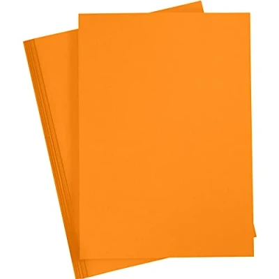 Image of 20 Orange A4 180gsm Card Sheets for Crafts