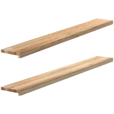 Image of vidaXL Window Sills 2 pcs Untreated 160x20x2 cm Solid Wood Oak