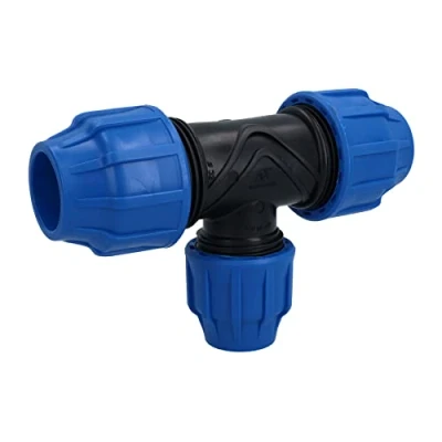 Image of 32 x 25 32mm MDPE Tee T Piece Water Pipe Fitting Coupling Connector