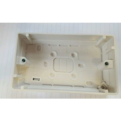 Image of MK K2142WHI Logic Plus White Moulded 2 Gang Surface Mounting Box With Knockouts 30mm