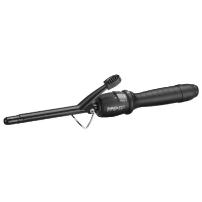 Image of Babyliss Pro Ceramic Dial A Heat Hair Tongs with 25 Settings Curler Wand (BLACK)