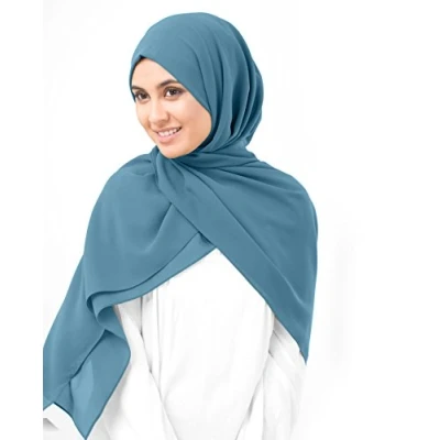 Image of InEssence© Niagara Poly Georgette Scarf Women Girls Wrap Medium Size Hijab