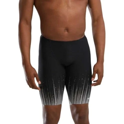 Image of TYR Men&#039;s Durafast Elite Athletic Jammer Swimsuit Swim Trunks, Titanium Speedwarp, 38