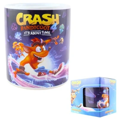 Image of Pyramid International Crash Bandicoot Playstation Video Game 315ml Coffee Mug It&#039;s About Time
