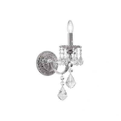 Image of Pisani Crystal Candle Wall Lamp Chrome
