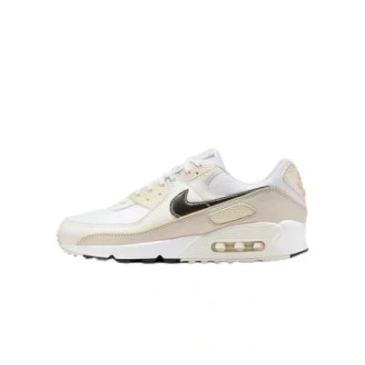 Image of Nike Sportswear AIR MAX 90 Trainers White/flat pewter/orewood brn summit, Women&#039;s, Size: 50, summit shoes