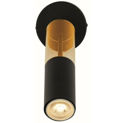 Image of Searchlight Lighting Merrygold Wall Light Black Amber Acrylic