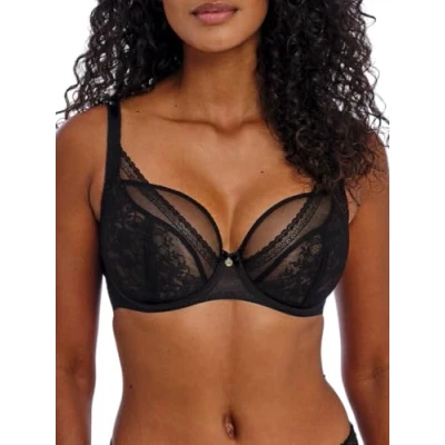 Image of Freya 402821 Sydnie High Apex Plunge Bra Black