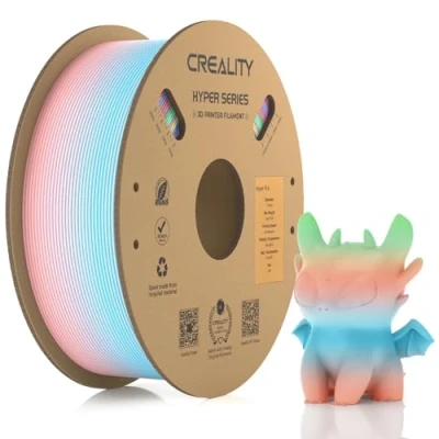 Image of Creality Official Hyper PLA Filament Rainbow 1.75 mm, 3D Printer for High Speed Printing 30 600mm/s, Durable and Smooth, Dimensional Accuracy +/ 0.03mm,1KG (2.2lbs)/Spool (Spring Lake)