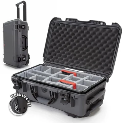 Image of Nanuk 935 Waterproof Carry On Hard Case with Wheels and Padded Divider Graphite