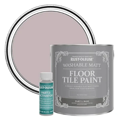 Image of Rust Oleum Purple Washable Matt Floor Tile Paint Lilac Wine 2.5L