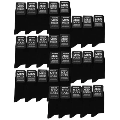 Image of Occulto Men Black Socks Pack of 10 30 (Model: Hermann) 12 15