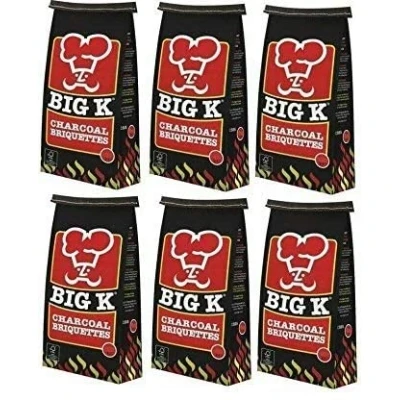 Image of Big K 18kg Real Charcoal Briquettes Char coal For BBQ Barbecues. Restaurant