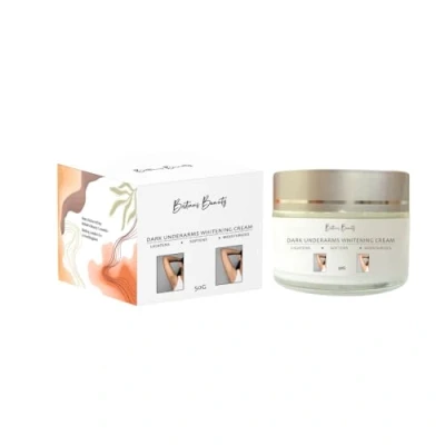 Image of Britains Beauty Dark Underarms Whitening Cream, 50g Lightens, Softens &amp; Moisturizes Skin Natural Brightening Cream for Sensitive Removes Spots Evens Tone