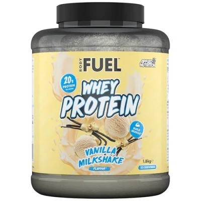 Image of Bodyfuel Whey Protein Powder 20g for Muscle Recovery &amp; Weight Management Low Calorie, Keto Friendly (1.8kg 53 Servings) (Vanilla Milkshake)
