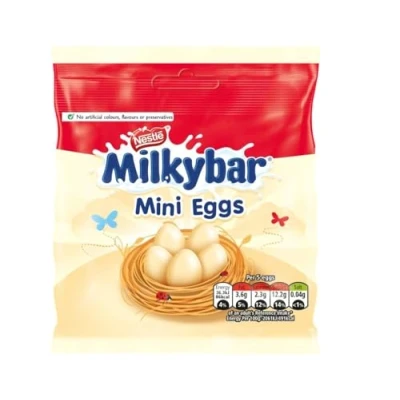 Image of Milkybar White Chocolate Mini Eggs Sharing Bag 80g