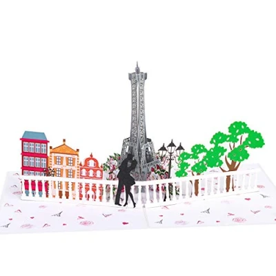 Image of Favour Pop Up® 3D greeting card for birthday, wedding or anniversary, also ideal gift of money voucher. TL060