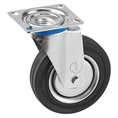 Image of Metafranc 800690 Swivel Castor Diameter, 104 x 80 mm, Solid Rubber, Roller Bearing, Ø 140 mm