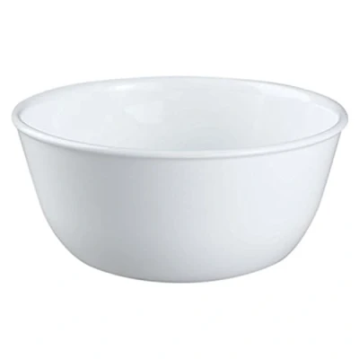 Image of Corelle 3138 28 oz Vitrelle Glass Winter Frost White Noodle Bowl, Pack of 3
