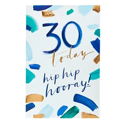 Image of UK Greetings 30th Birthday Card Happy 30 Today Hip Hooray Card, 737716 0 1, Multi