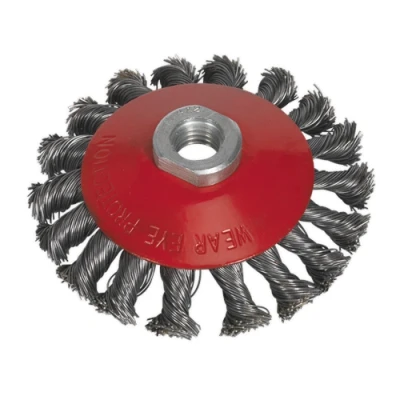 Image of Sealey Conical Wire Brush Ø100mm M14 x 2mm