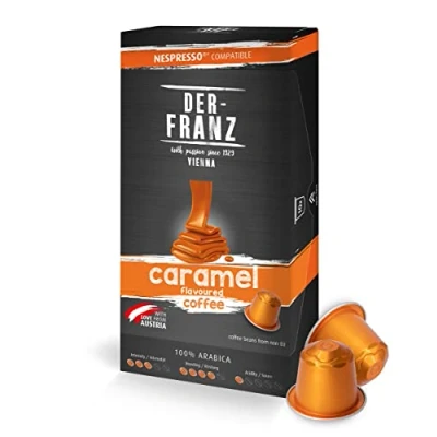 Image of Nespresso Compatible Coffee Capsules, 1 x 10 Caramel aroma