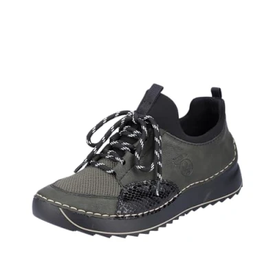 Image of Rieker Women&#039;s 51513 Loafer, Green Combi, 6 UK