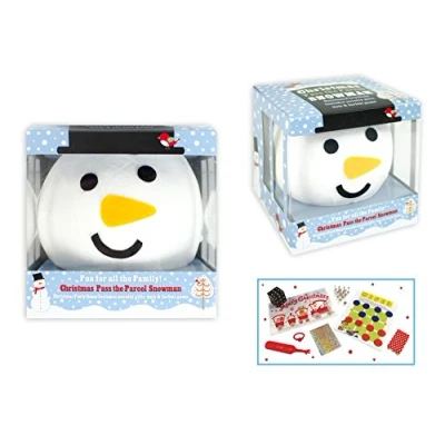 Image of Novelty Family Game Pass The Parcel Snowman Party with 8 Gifts