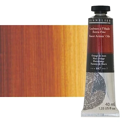 Image of Senelier Artist Oil Paint Tube Mars orange
