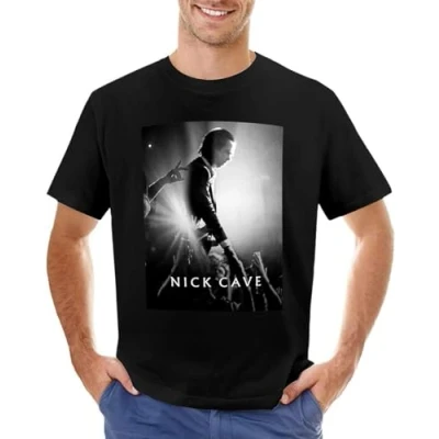 Image of Nick CAVE ES t Shirt Aesthetic Clothing Custom Shirts Funny for Men Size S Black