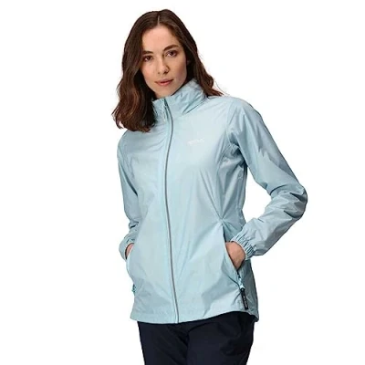 Image of Regatta Womens Packable Coat Waterproof Jacket, Sea Haze, 12 EU