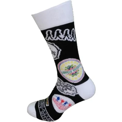Image of Mazeys Mens Classic Officially Licensed Rock Socks One Pair Size (Beatles Icons)