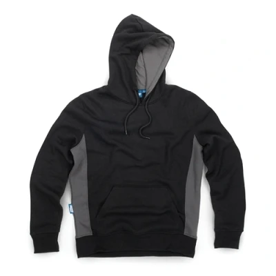 Image of Tough Grit 2 Tone Hoodie Black / Charcoal XL