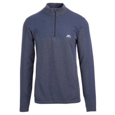 Image of Trespass Men&#039;s Timso Male Active Seamless Top Tp75, Navy Marl, XXL