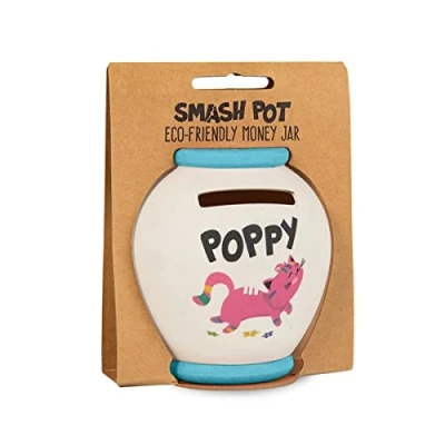 Image of History &amp; Heraldry Personalised Bamboo Smash Pot Money box (Poppy)