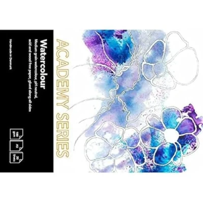 Image of PLAY CUT Academy Series Watercolour Paper A5 (White) Pad 180 g/m² with 20 Sheets Colouring DIN for Paints, White