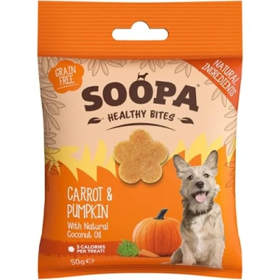 Image of Soopa Pumpkin and Carrot Healthy Bites Dog Treat, 50 g