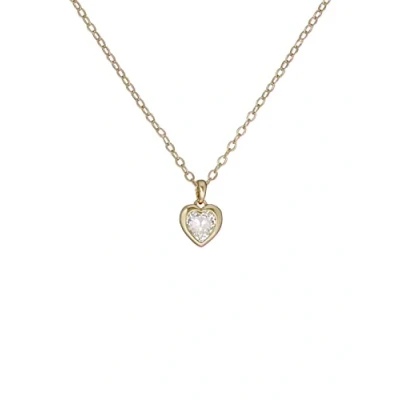 Image of Ted Baker Hannela Crystal Heart Pendant Necklace For Women (Gold/Crystal)