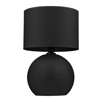 Image of Palla 36cm Table Lamp With Round Shade Black 1xE27