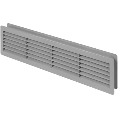Image of 120x440mm Internal Door Plastic Ventilation Grille Air Vent Collar Grey Colour