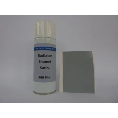 Image of 2 x 400ml Aerosol Light Grey Heat Resistant Radiator Spray Satin Paint