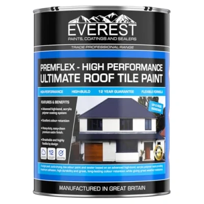 Image of Everest Trade Premflex Ultimate Roof Tile Paint &amp; Sealer (Anthracite, 5 Litre)