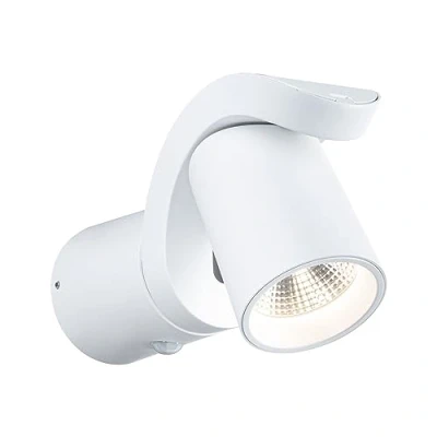 Image of Paulmann 94832 LED Wall Cuff Motion Sensor IP44 76x217mm 3000K 10W 700lm 230V 70 White Aluminium Outdoor luminaire, 10 W