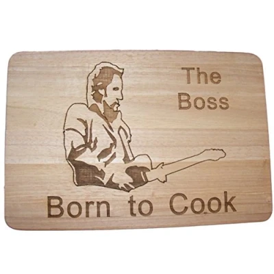Image of BRUCE SPRINGSTEEN THE BOSS BORN TO COOK CHOPPING CUTTING CHEESE BOARD PLACE MAT