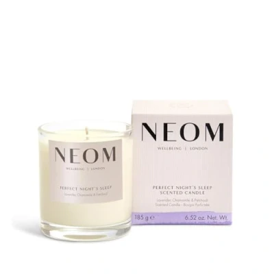 Image of NEOM Perfect Night&#039;s Sleep Scented Candle, 1 Wick, Lavender &amp; Jasmine, Essential Oil Aromatherapy Scent to